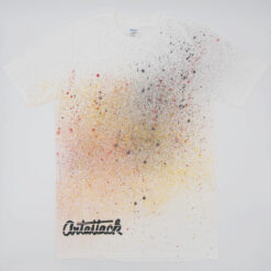 Biele Streetart tričko ArtAttack, žltá+červená