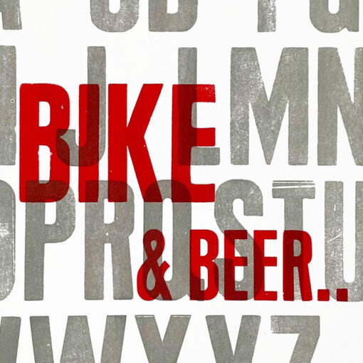 Bike & Beer, 38x50 cm / grafika