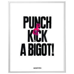 Punch & Kick, biely, 38x50 cm / grafika