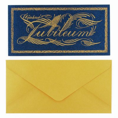 Úžasné jubileum - Platform AT / kaligrafická darčeková karta
