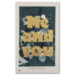 Me and you - Pressink, Kozí list černý / letterpressová grafika