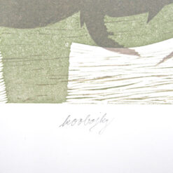 Kovbojky, zelené, 59 x 84 cm / linorytová grafika