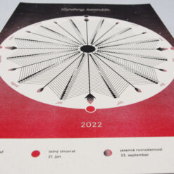 Lunárny kalendár 2022 - Mesačnica / risografika + ceruzka na vyfarbovanie