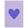 Srdce, fialové na fialovom - Pressink Letterpress / pohľadnica