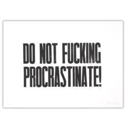 Do not f*cking procrastinate! - Pressink, 30x40 cm / grafika