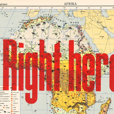 Right here rigth now, Afrika - Pressink / letterpressová grafika