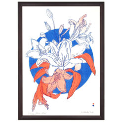 Fluo lilies - Lívia Mezovská / risografika