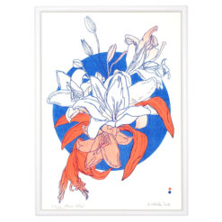 Fluo lilies - Lívia Mezovská / risografika