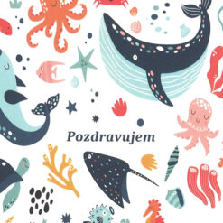 Morské zvieratka - Pozdravujem / pohľadnica