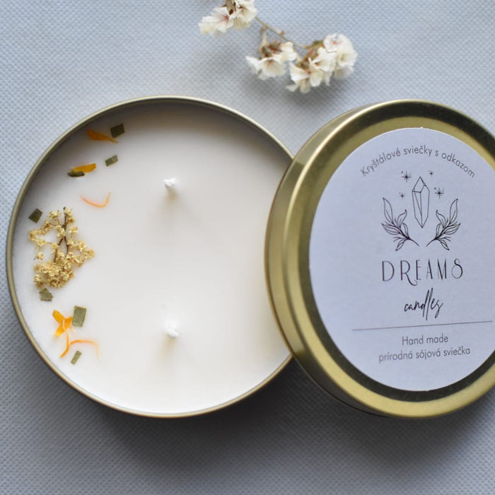 Oliva+kvet bavlny+citrón - Dreams candles / sójová sviečka