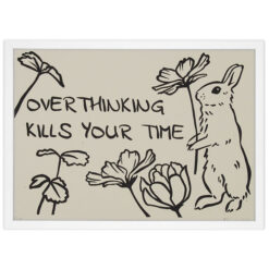 Zuzana Milánová - Overthinking kills your time, 21x30 / linoryt grafika