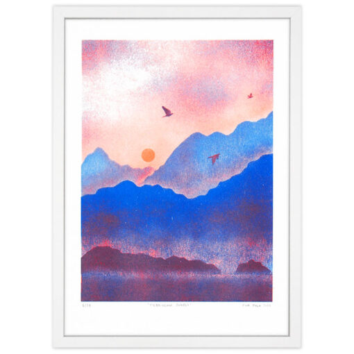 Hebridean sunset - Eva Pola, A4 / risografika