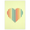 Srdce farebné / pohľadnica