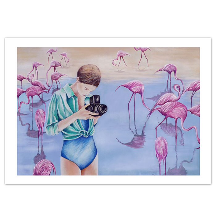Flamingos - Katarína Branišová, A4 / print