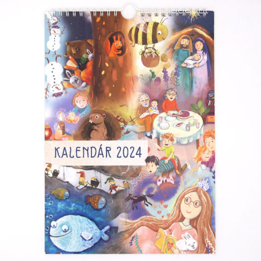 Detský ilustrovaný kalendár 2024 - Marianna Čaučíková / závesný kalendár