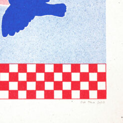 Pigeon tapestry - Eva Pola, A4 / risografika
