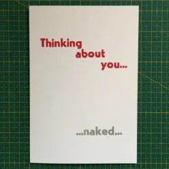 Thinkung about you ... naked ... - letterpress - Noistypo / pohľadnica