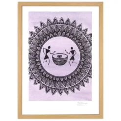 Warli mandala fusion #2 - Madhu Sain, A4 / print