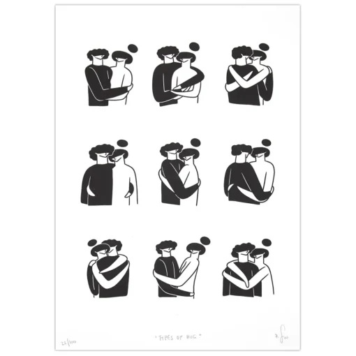 Types of hug - Žužu Gálová / risografika