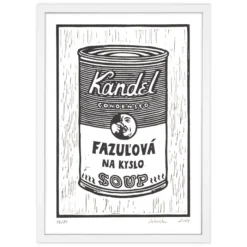 Kandel, fazuľová na kyslo - Saturejka / linorytová grafika