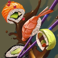 Sushi - Špendlo / giclée print