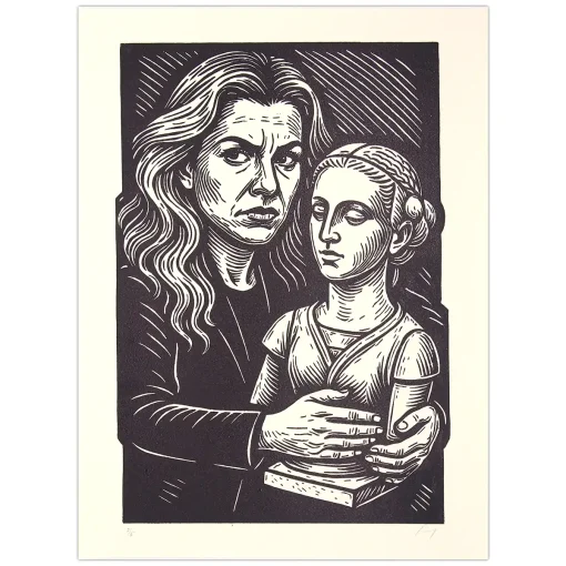 To je moje! – prcART, A3 / linorytová grafika