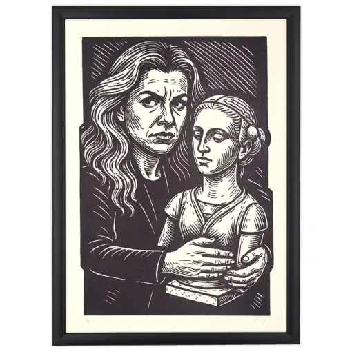 To je moje! – prcART, A3 / linorytová grafika