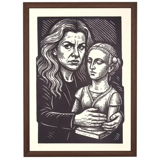 To je moje! – prcART, A3 / linorytová grafika