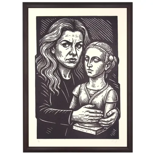 To je moje! – prcART, A3 / linorytová grafika